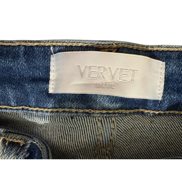 Vervet Feasibly High Rise Crop Flare Jeans Women's Size 28 Med Wash Style T6206 - Picture 3 of 13